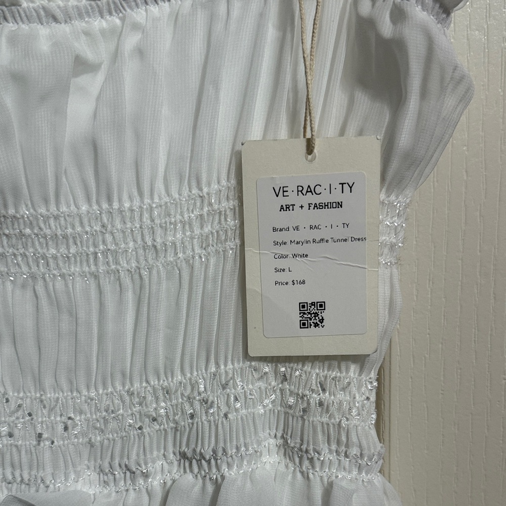 White Ruffle Tiered Maxi Summer Dress Solana Coquette Bridal Coastal Cowgirl - Picture 3 of 5